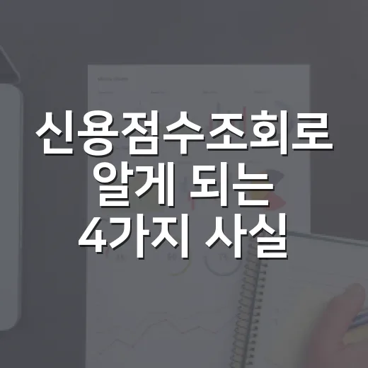 신용점수조회로 알게 되는 4가지 사실 - 요약