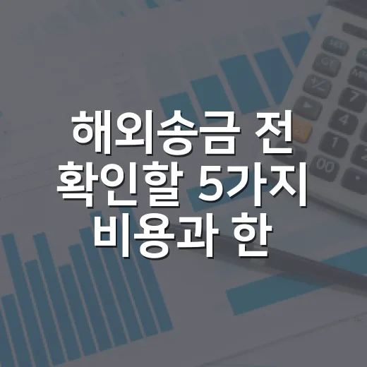 해외송금 전 확인할 5가지 비용과 한도 - 요약