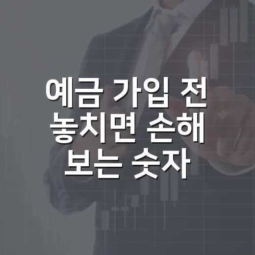 예금 가입 전 놓치면 손해 보는 숫자 5가지 - 요약