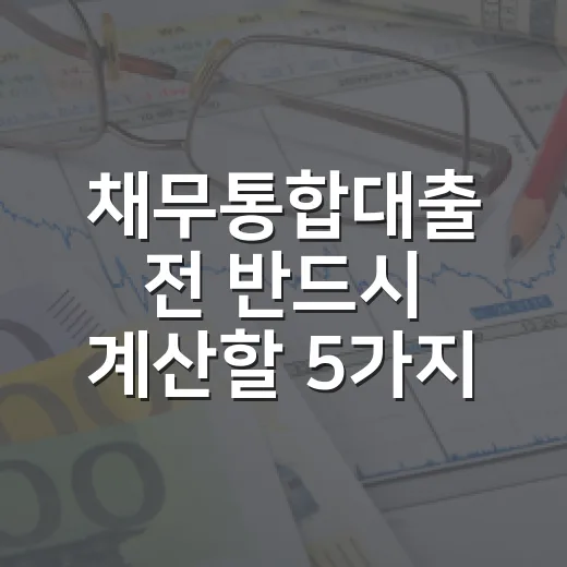 채무통합대출 전 반드시 계산할 5가지 숫자 - 요약