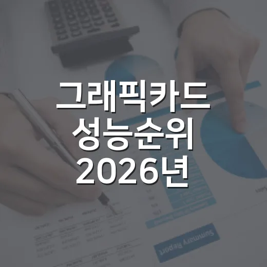그래픽카드 성능순위 2026년 기준, 돈 아끼는 5가지 선택법 - 요약