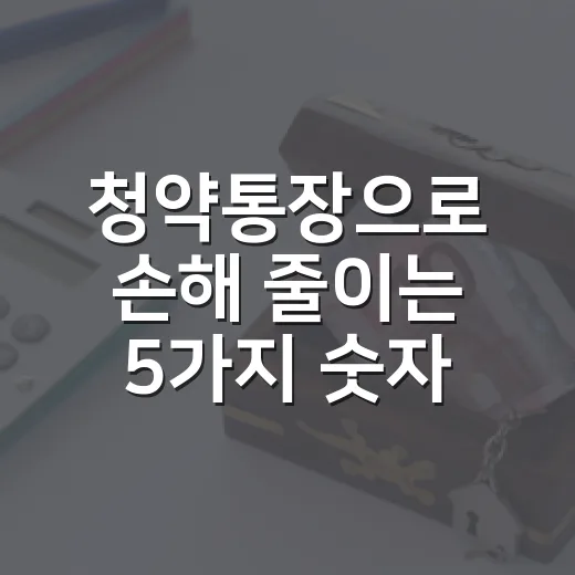 청약통장으로 손해 줄이는 5가지 숫자 기준 - 요약