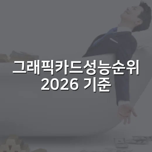 그래픽카드성능순위 2026 기준, 돈 아끼는 선택 7가지 - 요약