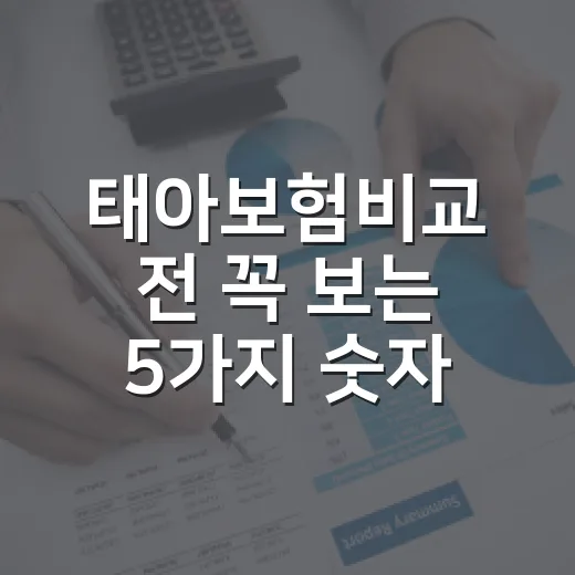 태아보험비교 전 꼭 보는 5가지 숫자 기준 - 요약
