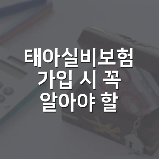 태아실비보험 가입 시 꼭 알아야 할 4가지 - 요약
