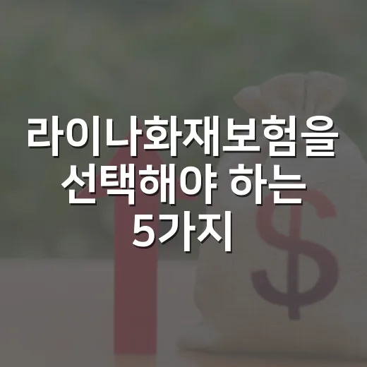 라이나화재보험을 선택해야 하는 5가지 이유 - 요약