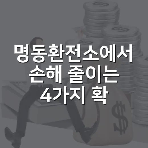 명동환전소에서 손해 줄이는 4가지 확인법 - 요약