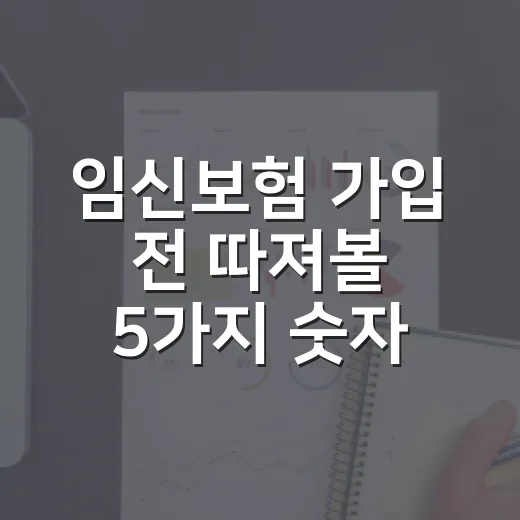 임신보험 가입 전 따져볼 5가지 숫자 - 요약