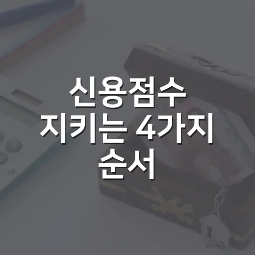 신용점수 지키는 4가지 순서 - 요약