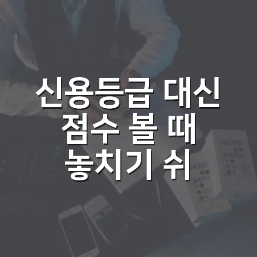 신용등급 대신 점수 볼 때 놓치기 쉬운 5가지 - 요약