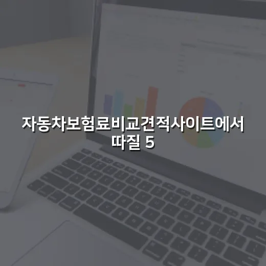 자동차보험료비교견적사이트에서 따질 5가지 - 요약