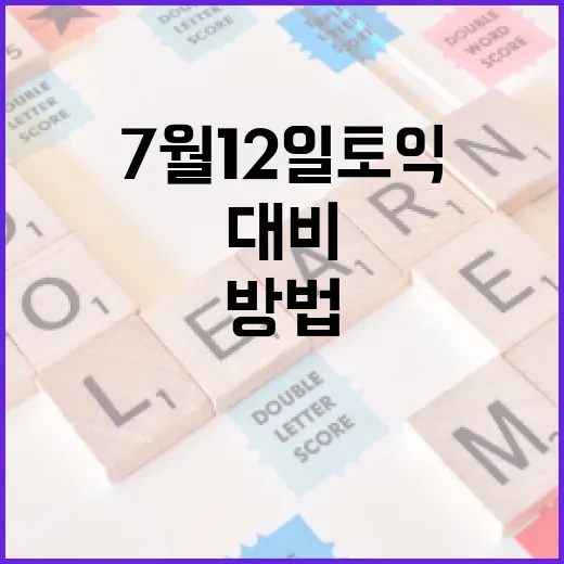 7월 12일 토익 대비, 효율적으로 준비하는 방법 - 요약