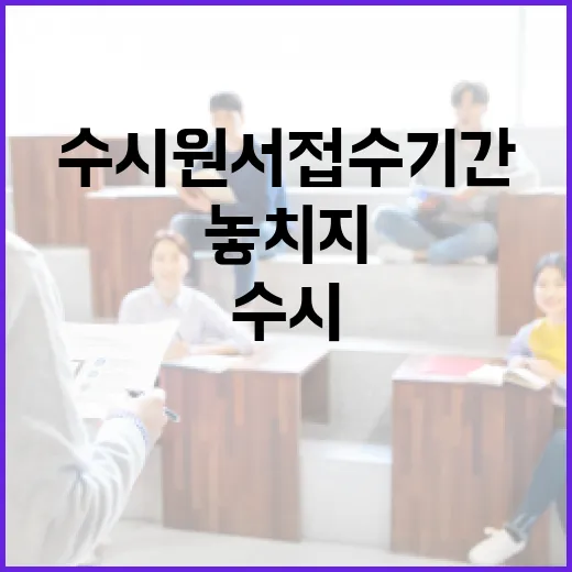 수시원서접수기간 놓치지 않고 준비하는 방법 - 요약