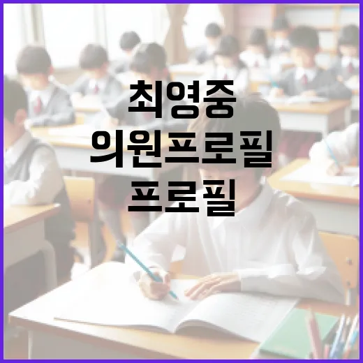 최영중 의원 프로필 확인하는 방법: 지역구·경력·최근 사퇴 흐름까지 - 요약