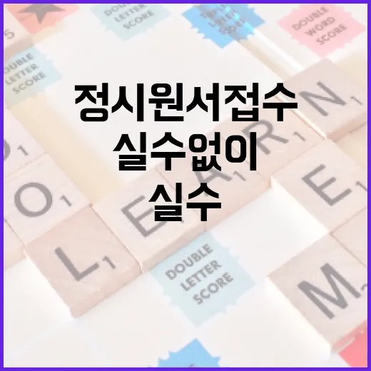 정시원서접수 초보자가 실수 없이 준비하는 방법 - 요약