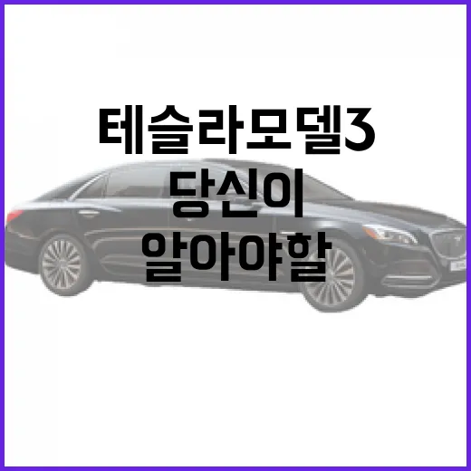 테슬라 모델3, 당신이 알아야 할 모든 것 - 요약