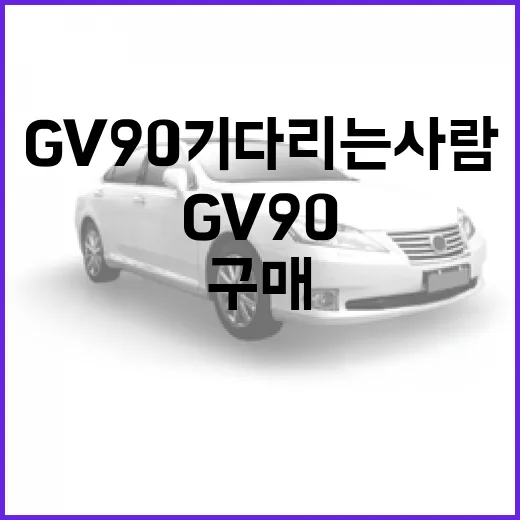 GV90 기다리는 사람이 확인해야 할 구매 판단 방법 - 요약