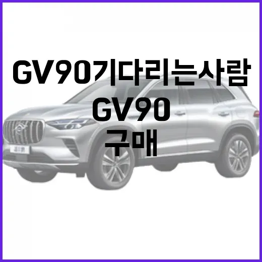 GV90 기다리는 사람이 확인해야 할 구매 판단 방법 - 요약