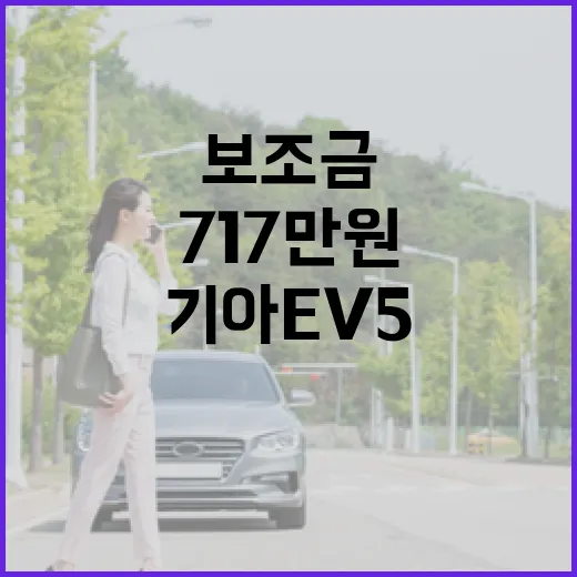 기아 EV5 717만원 보조금 적용받아 사려면 이렇게 계산하세요 - 요약