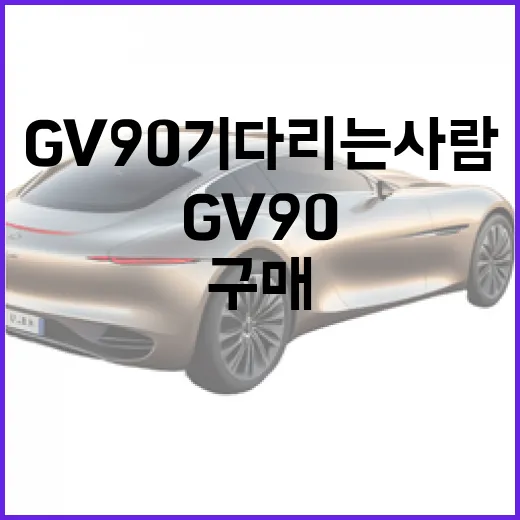 GV90 기다리는 사람이 확인해야 할 구매 판단 방법 - 요약