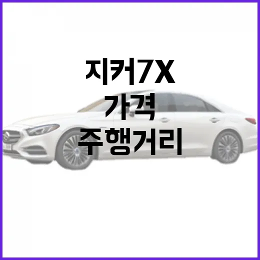 지커 7X 고르려면 이렇게 보면 됩니다: 주행거리, 충전, 가격 포인트까지 - 요약