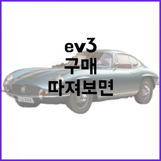 ev3 구매하려면 이렇게 따져보면 됩니다 - 요약