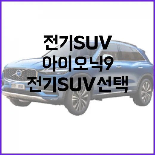 아이오닉9 사려면 이렇게 따져보면 됩니다: 3열 전기 SUV 선택 방법 - 요약