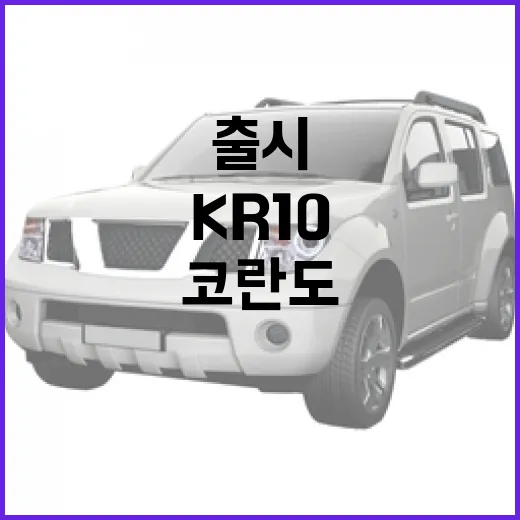 코란도 KR10 기다리는 방법, 출시 전 확인해야 할 포인트 - 요약
