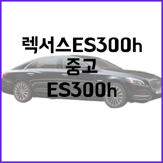 렉서스 ES300h 중고·신차급 고르려면 이렇게 확인하세요 - 요약