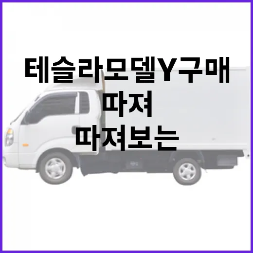 테슬라 모델Y 구매하려면 이렇게 따져보는 방법 - 요약