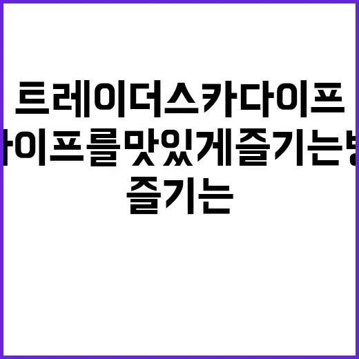 트레이더스 카다이프를 맛있게 즐기는 방법 - 요약