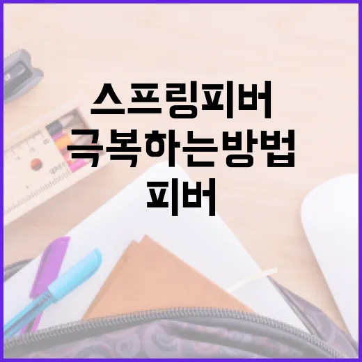 스프링피버를 이해하고 극복하는 방법 - 요약