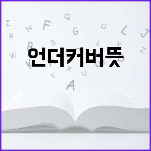 언더커버 뜻과 활용 방법 - 요약