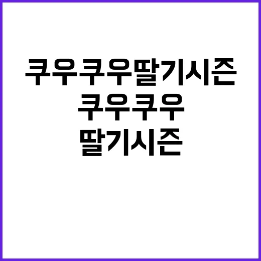 쿠우쿠우 딸기 시즌을 최대한 즐기는 방법 - 요약