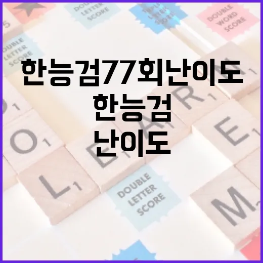 한능검 77회 난이도 파악하는 방법 - 요약