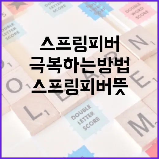 스프링피버 뜻과 극복하는 방법 - 요약