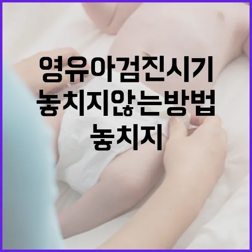 영유아검진시기를 놓치지 않는 방법 - 요약