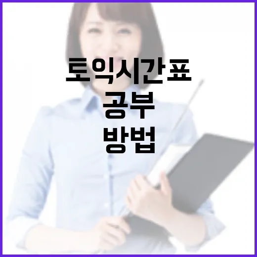 효율적인 공부를 위한 토익 시간표 짜는 방법 - 요약
