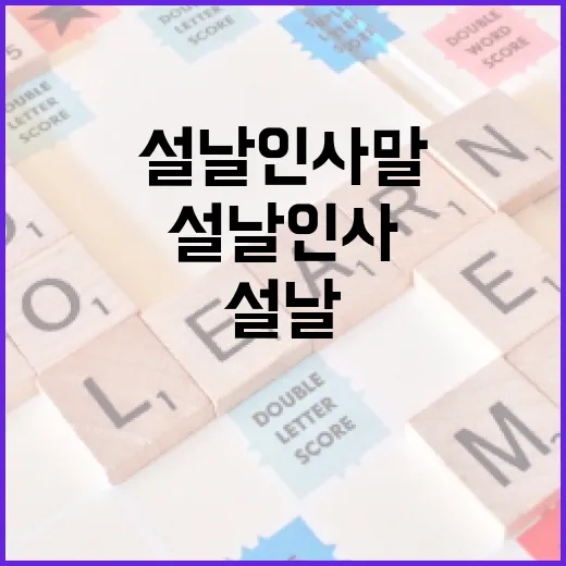 설날 인사말을 준비하는 방법 - 요약