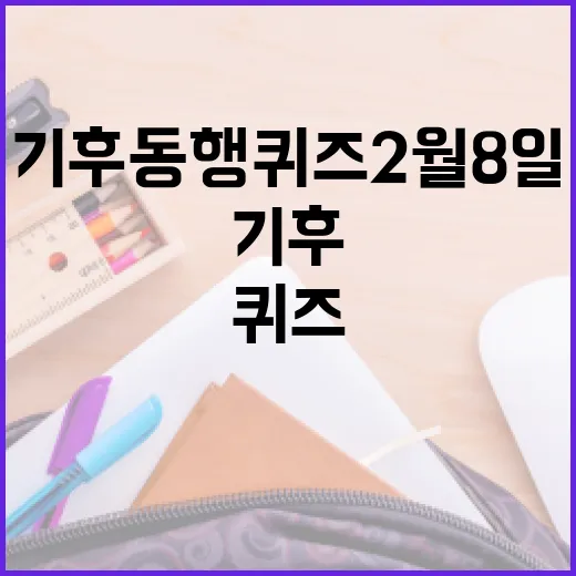 기후동행퀴즈 2월 8일: 환경 지식을 넓히는 방법 - 요약