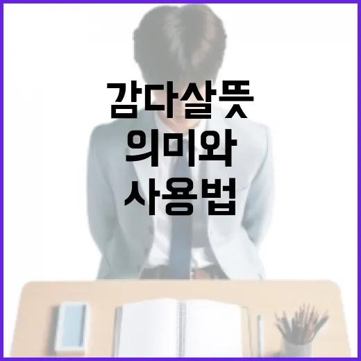 감다살 뜻과 활용 방법: 감다살의 의미와 일상 속 사용법 - 요약