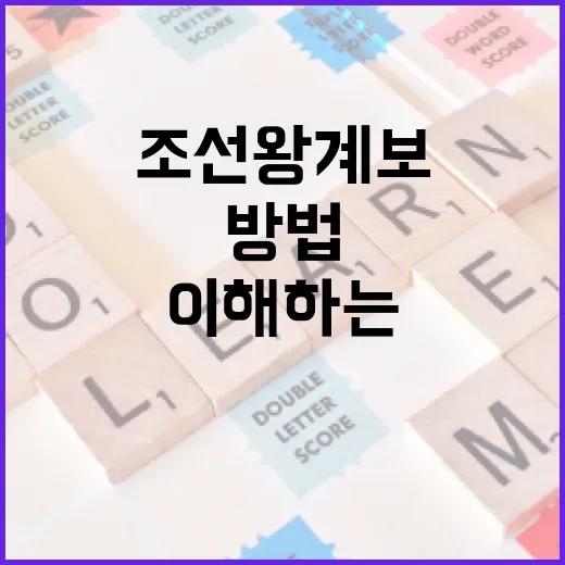 조선 왕 계보를 이해하는 방법 - 요약