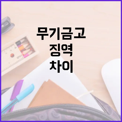 무기금고와 징역의 차이를 이해하는 방법 - 요약