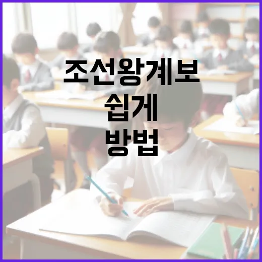 조선 왕 계보를 쉽게 이해하는 방법 - 요약
