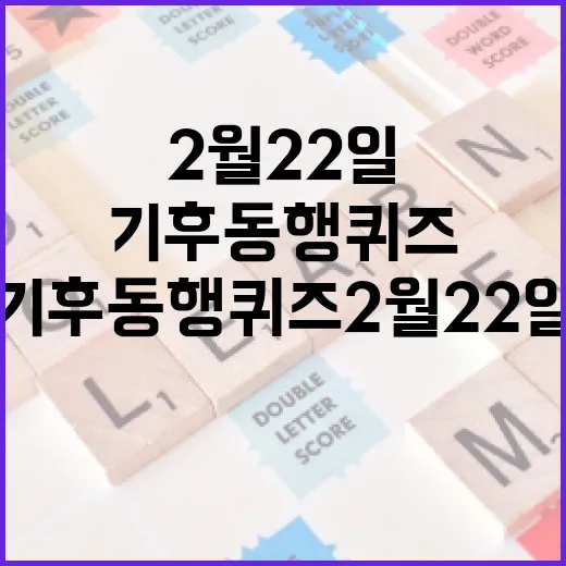 기후동행퀴즈 2월 22일에 참여하는 방법 - 요약
