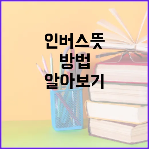 인버스 뜻과 활용 방법 알아보기 - 요약