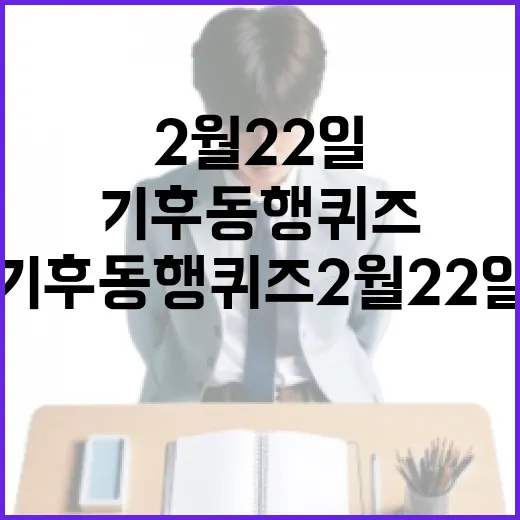 기후동행퀴즈 2월 22일을 완벽하게 준비하는 방법 - 요약