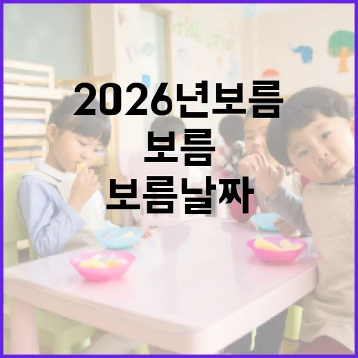 2026년 보름 날짜 알아보는 방법 - 요약