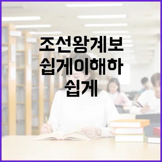 조선 왕 계보를 쉽게 이해하는 방법 - 요약
