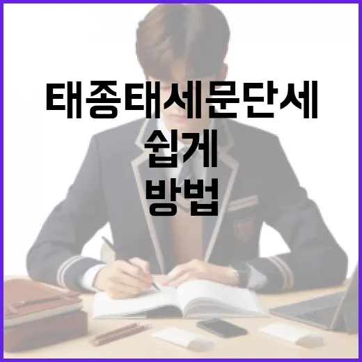 태종태세문단세를 쉽게 이해하는 방법 - 요약